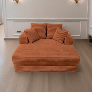 Custom Cloud Couch Soft Corduroy Space-saving Bedroom Balcony Single Compression Sofa for Living Room Bedroom - Product Image 4