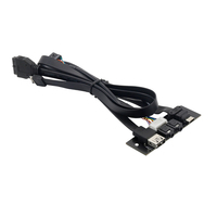 Cable de extensión para Panel frontal de ordenador, Cable de extensión USB 3,0, USB 3,1, placa de circuito PCB, Cable de Audio, Cable montado en Panel de chasis