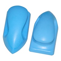 Brosse de siège en cuir de nettoyage de voiture jaune en gros d'usine brosse de siège de voiture de 4.7 pouces support de disques de ponçage Kit de bloc de ponçage à la main