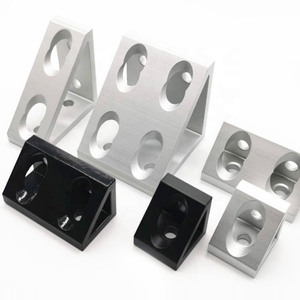 2020 3030 4040 4080 Alu Triangle Support Gousset L Forme Coin Support Angle Code 80 <span class=keywords><strong>120</strong></span> 90 Degrés Moulé Sous Pression Pièces Couvertes - Product Image 2