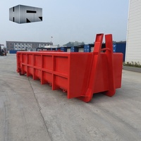Conteneur de recyclage des déchets solides pour camion à benne basculante, 12 yards, en acier, personnalisé, avec système de levage par crochet, de fabrication OEM