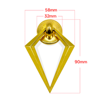 Poignée de meuble JIEYING pour armoire à bagues, bouton décoratif géométrique rond en métal doré pour tiroir