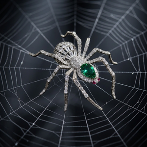 Elegante Broche de Araña de Moissanita, Pin de Insecto Esmaltado, Joyería de Plata para Aniversario, Fiesta, Uso Diario, Bufanda, Abrigo, Regalo - Product Image 3