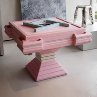 Table de Mahjong Électrique de Luxe Minimaliste Moderne en Bois Massif, Modèle Designer Haut de Gamme pour Villas et Usage Domestique, Mélangeur de Cartes Entièrement Automatique