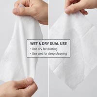 Tisu Bersih Ruangan Bersih Sekali Pakai Industri Bebas Serat Tidak Mengabrut Rendah Residu Poliester Non-Woven 25cmx25cm Kebersihan 1000