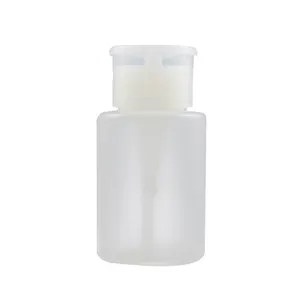NP10 60ml Empty Clear Pump Bottle Plastic Nail Polish Remover Cleaner Container
