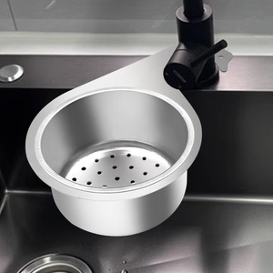 Nahe Stainless Steel Drain Basket 1pc Kitchen Sink Filter For Food Scraps And Garbage Suspension Storage Rack - Product Image 3