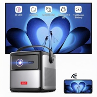 Projecteur vidéo interactif Wi-Fi rechargeable 1080P pour cinéma maison, jeux, publicité et extérieur