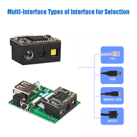 Módulo de Escáner de Código de Barras 2D OEM, Mini Motor de Escaneo para Tarjetas de Identificación y Licencias de Conducir, Interfaz USB y COM, en Existencia