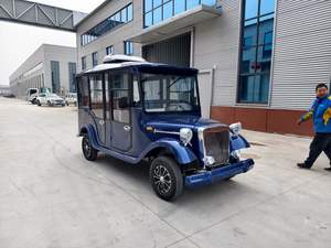 Autobús Turístico Eléctrico Azul de Estilo Vintage con Aire Acondicionado - Product Image 6