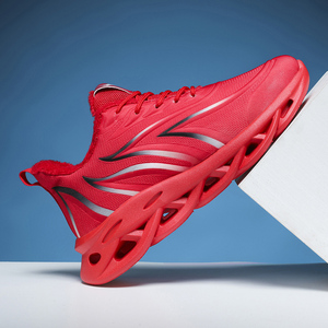 Chaussures de sport décontractées pour hommes, confortables, à lacets, pour un usage quotidien, pour les jeux de ball, style sportif, couleurs unies, motifs rayés, tige en tissu - Product Image 2