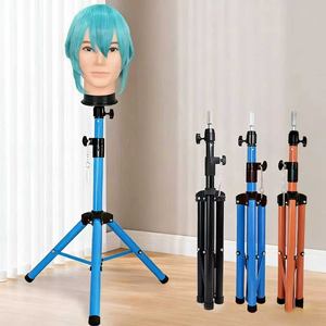 Soporte de cabeza para maniquí, Cabeza de muñeca para peluquería, Soporte de suelo de tres patas para corte de pelo - Product Image 4