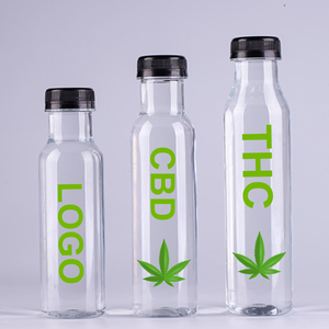Food Grade 350ML PET THC Juice bottle 250ml CBD plastic bottle 12OZ juicer bottle For Customized Logo