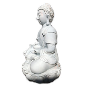 高品質ガーデン花崗岩大理石仏像カスタム天然大理石座っている仏 - Product Image 5