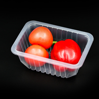 Barquette d'emballage alimentaire en plastique PP jetable en gros, adaptée aux fruits, légumes, volailles, viande, fruits de mer, de haute qualité