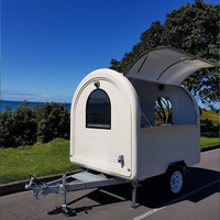 AUSTAR Chariot de vente ambulante pour glaces et snacks, Kiosque de restauration rapide, Accessoires pour Food Truck, Équipement de restauration électrique, en fibre de verre, résistant à la rouille