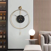 Horloge murale décorative moderne en métal avec pendule, grande taille 50x74, prix usine, livraison directe, décoration maison, Chine DDP