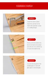 Paja <span class=keywords><strong>Artificial</strong></span> Verde de Alta Calidad al por Mayor, Paja Sintética Impermeable y Resistente a los Insectos para Techos, Jardinería, Decoración y Bricolaje - Product Image 6