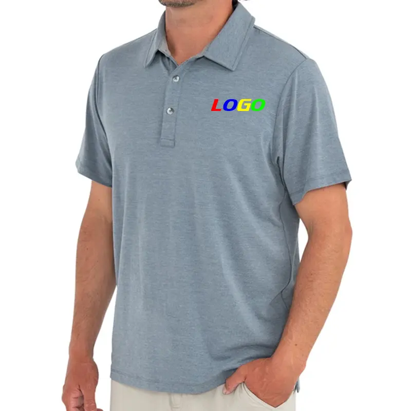 Großhandel Bambus Stickerei Logo Polo Shirts Plain Golf Polo T-Shirts Custom Polo Shirt