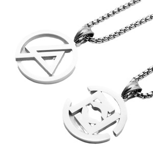 Moda Simples Cool <span class=keywords><strong>Rock</strong></span> Hip Hop Unisex Geométrica Irregular De Aço Inoxidável Colar De Pingente De Metal Para Homens E Mulheres - Product Image 6