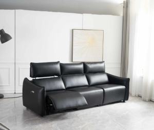 โซฟาปรับเอนสามที่นั่งแบบโมเดิร์นสุดหรูหุ้มด้วยหนังแท้ พร้อมฟังก์ชั่นนวดและระบบทำความเย็นแบบปรับไฟฟ้า - Product Image 3