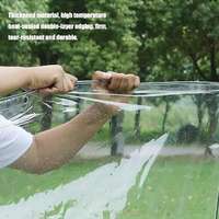 Bâche en PVC transparente personnalisée, imperméable, pour auvent de pluie, tissu de couverture extérieure, OEM ODM