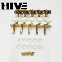 HIVE Double-hole Steel Column Gold White Small Round Head 1:15 10-string 5R5L 5-in-line Guitar Tuning Peg Accessories