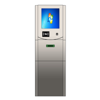 Kiosque de file d'attente pour banque/hôpital/gouvernement électronique de 17 pouces avec clavier/imprimante thermique/scanner de code QR machine à billets à numéro de jeton