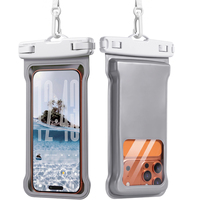 Pochette étanche universelle pour téléphone 6,8 pouces, transparente, avec écran tactile, étui de protection sous-marin avec cordon de cou, sac étanche pour la plage