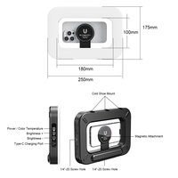 Luz de Anillo Magnética RGB Creativa, Lámpara LED Portátil para Selfies con Trípode y Control Remoto, Alto CRI 95 y Regulable para Creadores de Contenido