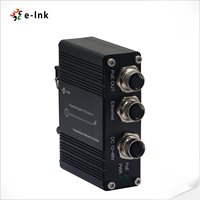 Mini Inyector PoE Gigabit Industrial con Conector M12 para Automatización Industrial, Ferrocarril, Transporte, CCTV, Seguridad y Redes