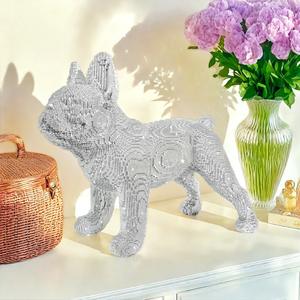 Escultura de Resina Artística Creativa con Detalles Dorados, Figura de Perro Caminando, Decoración de Escritorio para el Hogar, de Alta Gama - Product Image 2