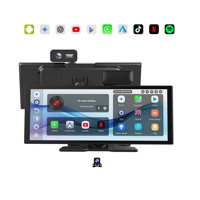 Monitor de Pantalla Táctil Dividida de 11.4 Pulgadas para Coche, Monitor de Espejo Retrovisor con CarPlay y Android, Pantalla de Ayuda para la Marcha Atrás