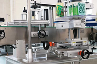 Etiquetadora Automática de Botellas Redondas, Aplicadora de Etiquetas Adhesivas de Alta Precisión para Botellas de Agua, Bebidas y Alimentos, PLC