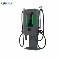 Chargeur mural double pistolet pour véhicules électriques DC 30KW 60KW 80KW CHAdeMO CCS1 CCS2 GB T AC380V pour parking