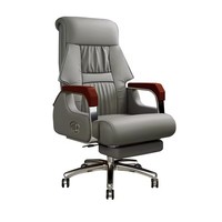 Factory Direct Chaise de bureau de massage de luxe rotative à dossier haut en cuir synthétique pour le travail et le confort