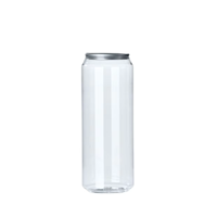 Vente flash : bouteilles en plastique PET transparentes de 330 ml, 500 ml, 650 ml, 800 ml, contenants d'emballage pour aliments et boissons, pots avec couvercle en aluminium
