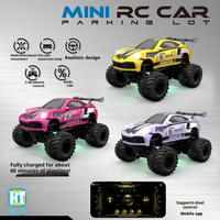 Voiture télécommandée Hot Mini 4x4 à drift, modèle réduit 1:64 en métal, voiture de course tout-terrain RC avec lumières pour enfants