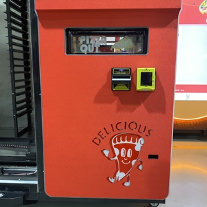 レインシェルター付きホットピザ自動販売機スマート全自動ホイール500KG固定可能山岳セルフサービス - Product Image 6