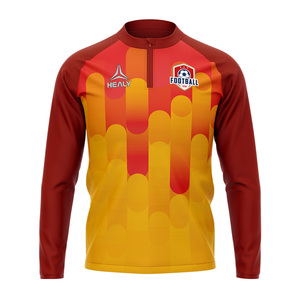 Chaqueta de fútbol ajustada con cremallera y logotipo bordado - Product Image 2