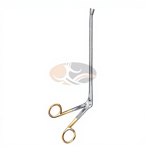 JACKBILLY High Quality 45 Degree Angle 4 X 10mm <b>Bite</b> Shaft Rongeur 9 Inch Stainless Steel Manual Intervertebral Disc Spurler - Product Image 1