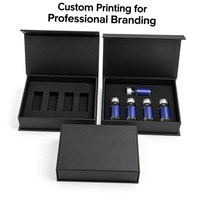 Boîte d'emballage de luxe pour flacon de peptides avec insert en mousse et logo personnalisé