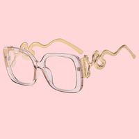 Montures de lunettes unisexes de style britannique, monture carrée complète, branches en métal, anti-lumière bleue, verres plats, correction de la myopie