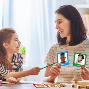 Tabla de bolsillo de sentimientos, 36 tarjetas, aprendizaje de emociones para el aula, autismo, edad de 4 a 6 años - Product Image 4