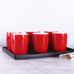 Tazas de Cerámica Creativas de Color Rojo Sólido, 50 Piezas por Bolsa, para Café, Tazas de Regalo - Product Image 2