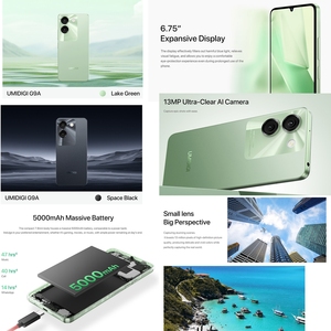 El teléfono inteligente UMIDIGI G9A 4G desbloqueo facial más barato 4GB + <span class=keywords><strong>64GB</strong></span> 6,75 pulgadas Android 14 Go Dual Sim teléfono móvil global - Product Image 3