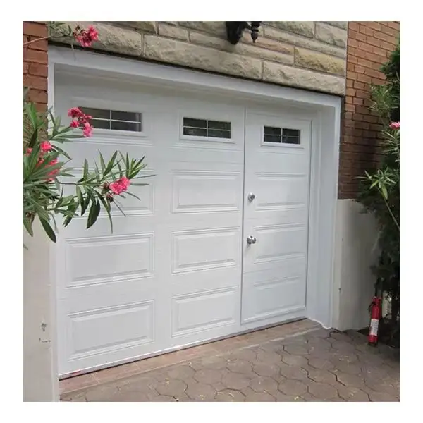 Wholesale Good Price Automatic Industrial Sectional Garage Door with pedestrian door white For House