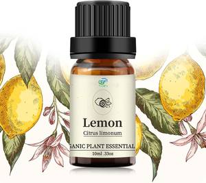 Huile essentielle de citron 100% naturelle personnalisée, liquide, parfum relaxant, pressée à froid pour les soins de la peau et les massages - Product Image 1