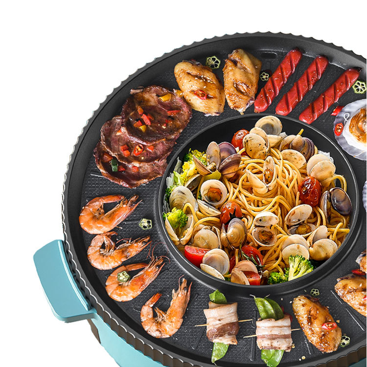 non stick hot pot with divider