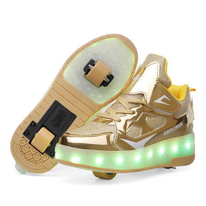 ETLieren doppie ruote LED ricarica USB con 7 colori luce fino moda Sneakers ragazzi <span class=keywords><strong>scarpe</strong></span> a rullo per le ragazze per bambini - Product Image 5